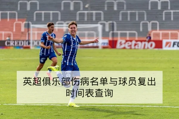 英超俱乐部伤病名单与球员复出时间表查询