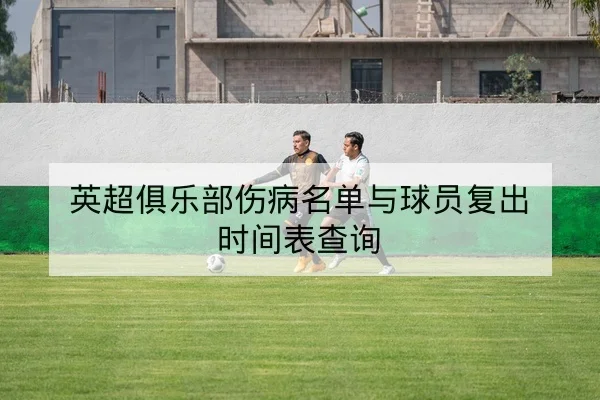 英超俱乐部伤病名单与球员复出时间表查询
